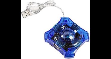 Esperanza 4 Poorts USB 2.0 Hub Star - Blauw