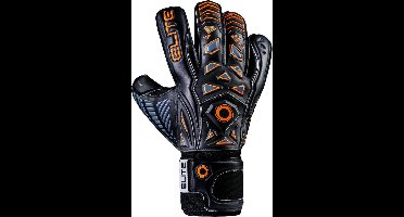 Elite Keepershandschoenen - Maat 5 Volwassenen - zwart/ grijs/ oranje