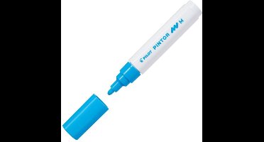 Pilot Pintor Lichtblauwe Verfstift - Medium marker met 1,4mm schrijfbreedte - Inkt op waterbasis - Dekt op elk oppervlak, zelfs de donkerste - Teken, kleur, versier, markeer, schrijf, kalligrafeer…