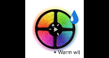 5 meter RGB/W (warm wit) led strip waterproof - IP67 - 60Leds/m - 12V