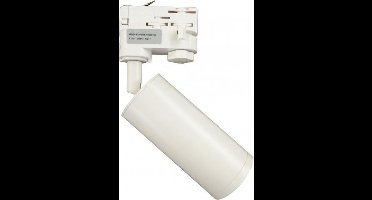 3 Fase Rail armatuur met GU10 Fitting, Witkleurige behuizing