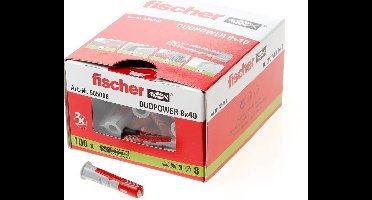 Fischer DUOPOWER plug 8x40 100 st zonder schroef