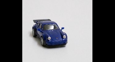 Herpa Porsche auto 911 turbo- blauw metallic