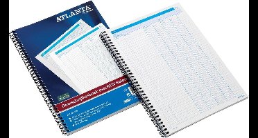 Doorschrijfkasboek Atlanta- A4 - 50x2vel - Met BTW kolommen
