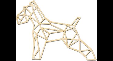 Geometrische Hond / Fox Terrier - Wanddecoratie