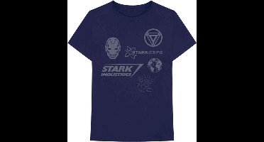 Marvel Iron Man Heren Tshirt -M- Iron Man Stark Expo Blauw