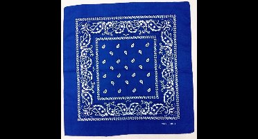 Hip Hop Bandana 100% Katoen Bandana Blauw Vierkante Sjaal 55cm * 55cm Hoofdband Gedrukt Voor vrouwen/Mannen/Jongens/Meisjes 2019 Mode
