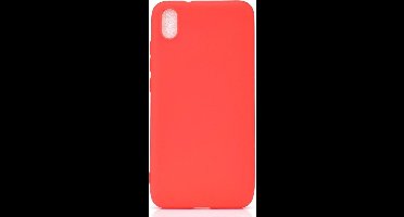 Shop4 - Xiaomi Redmi 7A Hoesje - Zachte Back Case Mat Rood