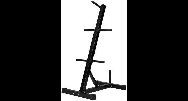 Gorilla Sports Standaard met Gietijzeren Gewichten - 77,5 kg - 13 Schijven - Houder