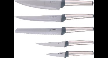 Alpina Messenset - 5-Delig: o.a. Broodmes en Koksmes - RVS/ Polypropyleen