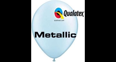 Qualatex Ballonnen Metallic Lichtblauw 30 cm 25 stuks
