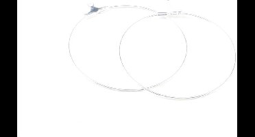 Ear ring, 40mm, Platinum, 4pcs