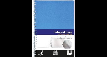 Kangaro foto plakboek - 33x23cm - blauw - zuurvrij papier - met pergamijnvellen - fotoalbum - K-750114