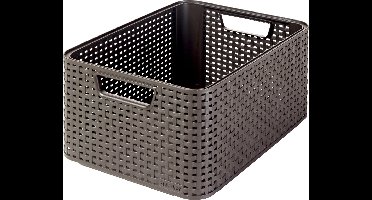 Curver - Style mandje M - Opbergmand - donker bruin