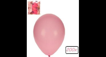 Ballonnen helium 200x babyrose - Ballon helium lucht festival verjaardag feest geboorte baby shower roze
