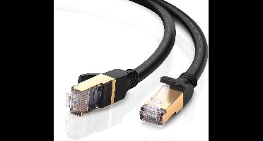 Ugreen Nw107 Ronde Ethernet Rj45-Netwerkkabel, Cat.7, Stp, 3 M (Zwart)