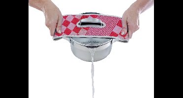 BK Mr. Gripper pannenlap - afgiethulp - rood geruit