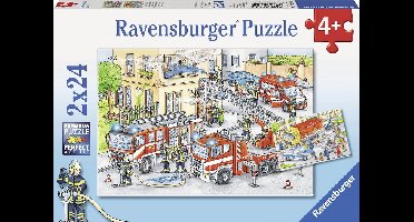 Ravensburger puzzel Helden aan het werk - Twee puzzels - 24 stukjes - kinderpuzzel