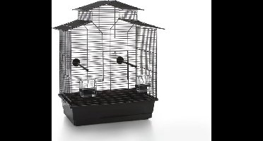 Beeztees Iza 2 Pagode - Vogelkooi - Zwart - 45x28x59,5 cm