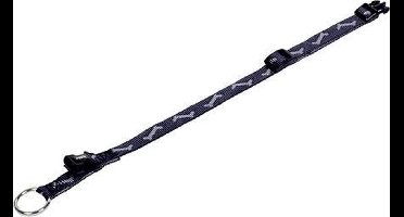 Nobby Bone Met Ring Halsband - Zwart -  40-55 x 2 cm