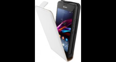 Mobiparts - wit premium flipcase - Sony Xperia E1 / E1 Dual