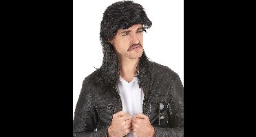 Vegaoo - Zwart maatje pruik voor heren - Zwart - One Size