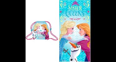 Disney Frozen Anna Elsa Olaf Gymtas , Zwemtas met handdoek 120x60