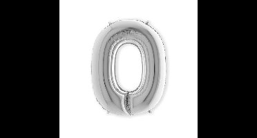 Folieballon letter O zilver (100cm)