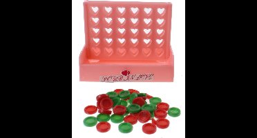 Jonotoys Reisspel 4-in-love 7,5 Cm Roze