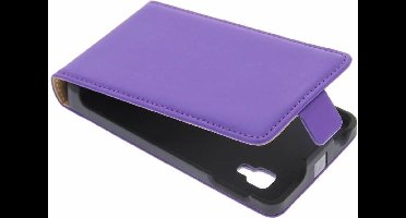 Mobiparts - Paars originele premium flipcase LG Optimus L4 II E440