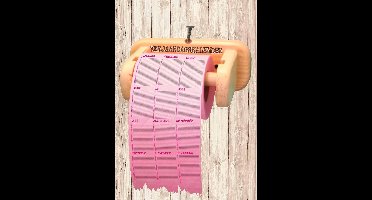 Verjaardagskalender poster - wc rol - 61 x 91,5 cm - stevig papier - multi - wanddecoratie