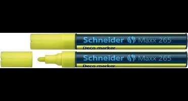 Schneider krijtmarker - Maxx 265 - geel - 2 stuks - S-126505-2
