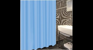 Papillon Douchegordijn Uni Blauw - 180 x200cm