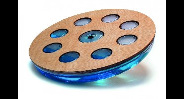 NOHRD Balance Board EAU-ME Clubsport – Houten Balanstrainer met Waterweerstand – Coördinatie & Stabiliteitstraining – Fitness & Revalidatie