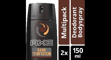 AXE Dark Temptation Deodorant - 2 x 150 ml - Voordeelverpakking