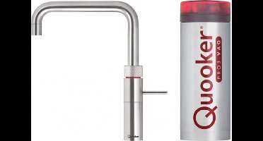 Quooker Fusion Square Kokendwaterkraan - PRO3-VAQ boiler - RVS - 3in1