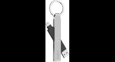 Belkin Lightning USB-kabel Sleutelhanger - Zilver