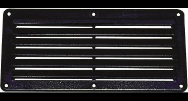 Talamex zwart ABS Ventilatierooster 261 x 125 mm