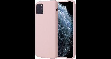 Hoesje geschikt voor iPhone 11 pro max - roze liquid siliconen
