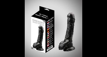 Power escorts -  Grote realistische dildo - BR154 - Rocket John 8.2 inch - 21 cm -  black