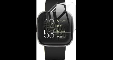Screenprotector geschikt voor FitBit Versa 2 - PET Glas Folie Screen Protector