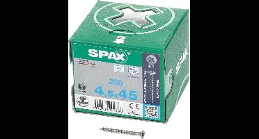 Spax Spaanplaatschroef RVS PK 4.5 x 45 - 200 stuks