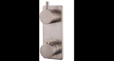 Sanifun afbouwplaat Napolitano Geborsteld Staal