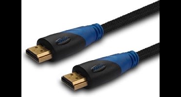 Savio CL-49 HDMI kabel 5 m HDMI Type A (Standaard) Zwart, Blauw