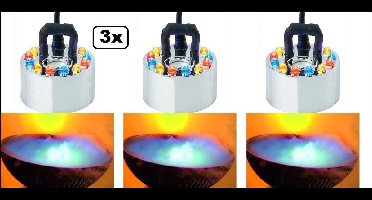 3x Mistmaker 12 lamps - - Halloween thema feest heksenketel creepy mist