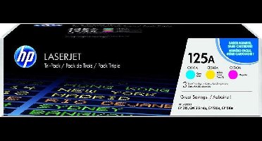 HP 125A VOORDEELPAKKET CF373AM  (CB541, CB542A, CB543A) 3 KLEUREN - ORIGINEEL HP TONER