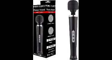 Power Escorts Power Wand Vibrator - Massage Staaf - Stroomkabel - Zwart