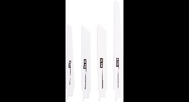 Hofftech Reciprozaagbladen - 3 x 150 mm en 1 x 200 mm - 6 - 10 en 18 TPI