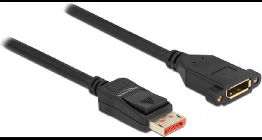 DisplayPort inbouwadapter (m-v) - versie 1.4 (5K/8K 60Hz) / zwart - 2 meter