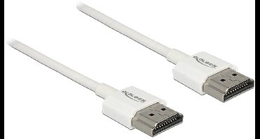 Dunne Premium HDMI kabel - versie 2.0 (4K 60Hz) / wit - 0,25 meter